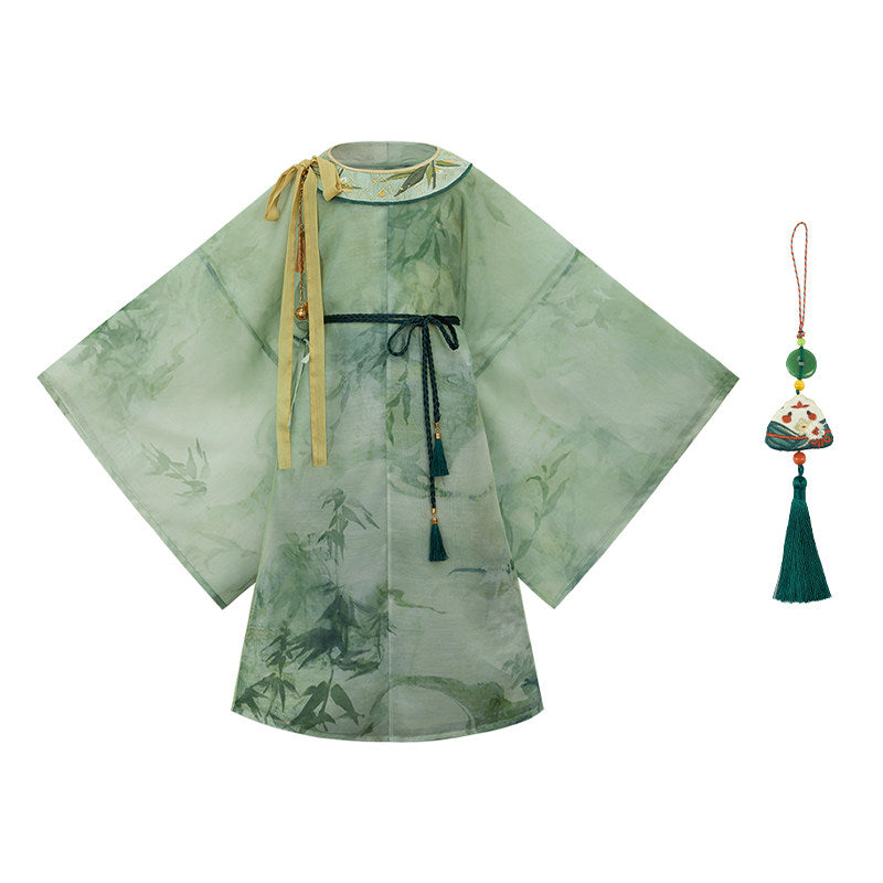 枫林畅夏儿童汉服套装 - 男女童中式风格