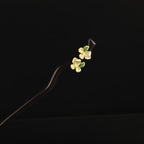 Handmade Ebony Wood Jasmine Hairpin & Gardenia Hair Comb