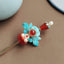 Handmade Cloisonné & Red Agate Hairpin | Pearl Hanfu Jewelry