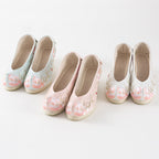 Peony Embroidered Hanfu Shoes | Flat & Wedge Arch Sole