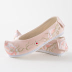 Peony Embroidered Hanfu Shoes | Flat & Wedge Arch Sole