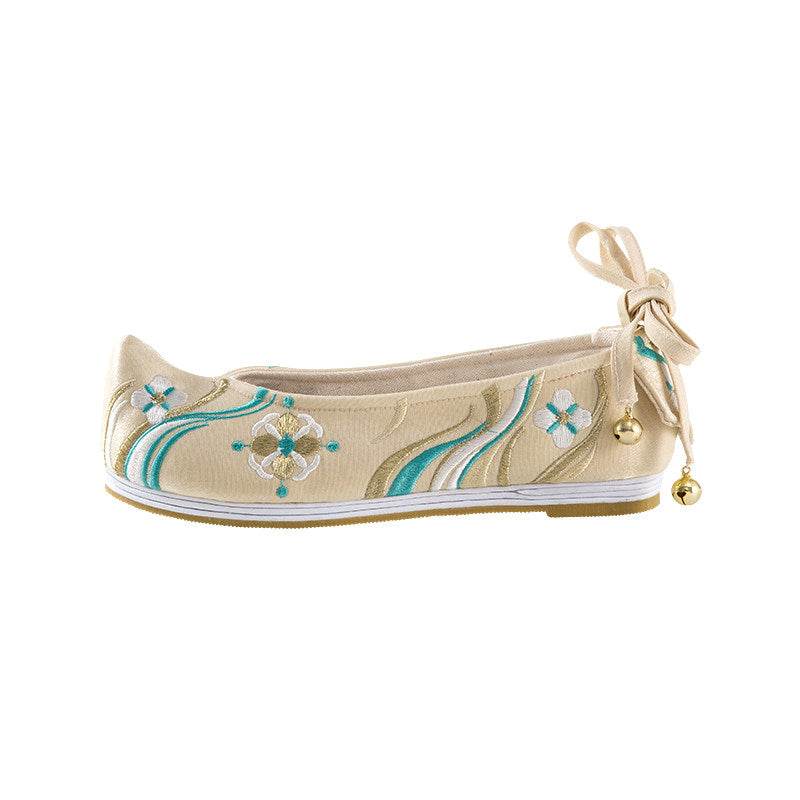Feitian Embroidered Hanfu Shoes | Traditional Bell Lace-up