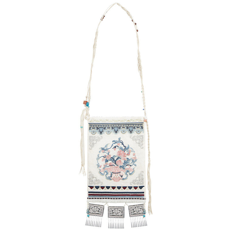 Vintage Ethnic Embroidered Crossbody Bag - Chinese Style