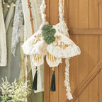 Butterfly Embroidery Woolen Crossbody Bag - Chinese Style