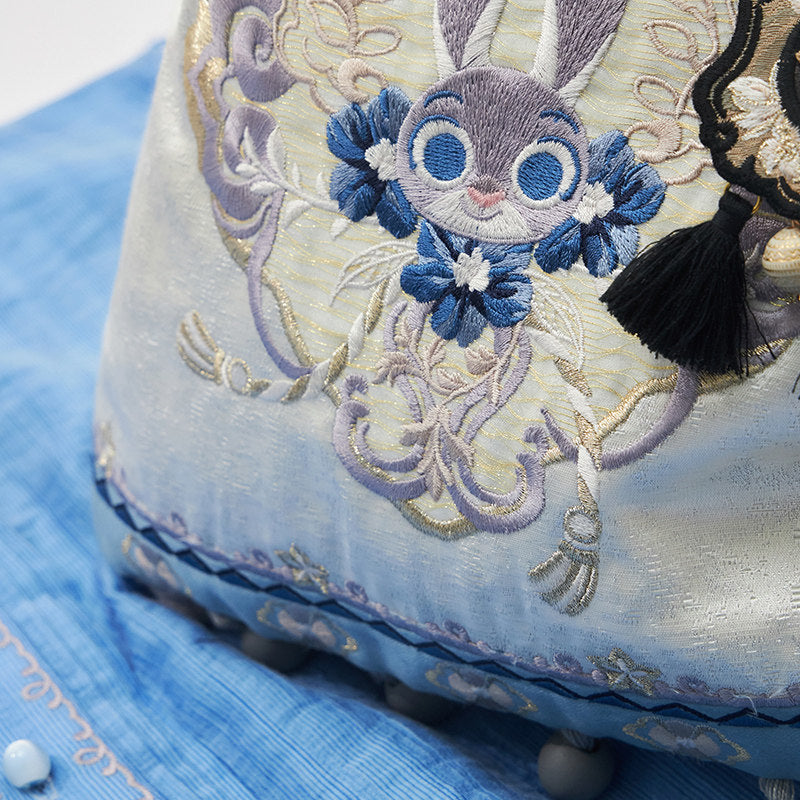 Cute Bunny Embroidered Backpack – Chinese Style Hanfu Bag