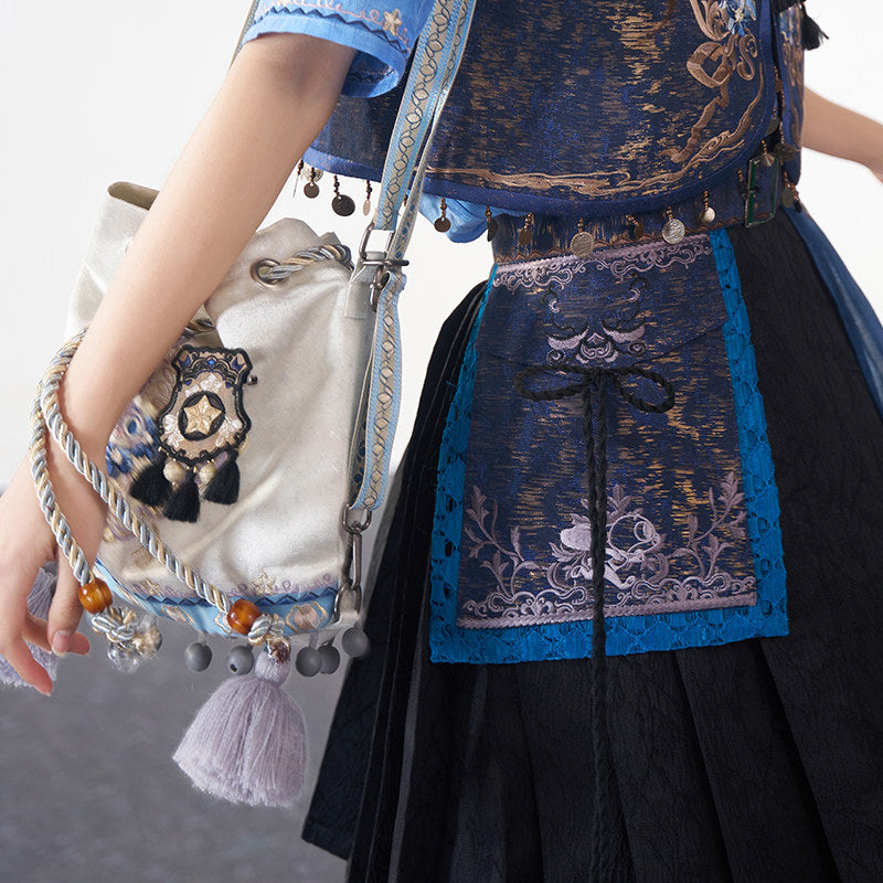 Cute Bunny Embroidered Backpack – Chinese Style Hanfu Bag