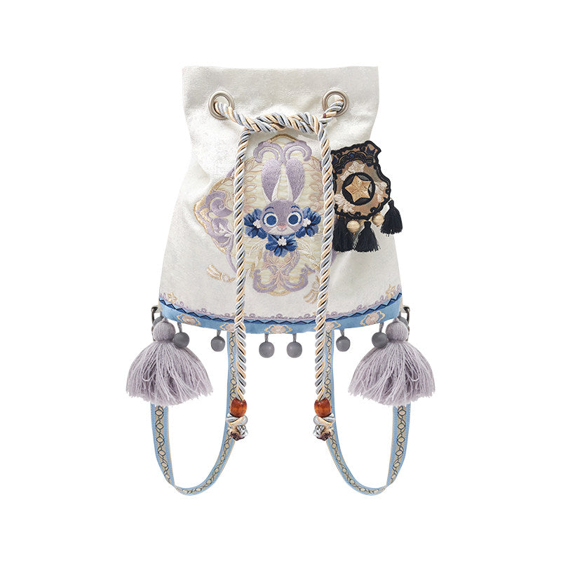 Cute Bunny Embroidered Backpack – Chinese Style Hanfu Bag