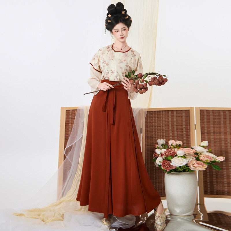 加大码唐风汉服套装带口袋 - 显瘦夏季连衣裙 副图