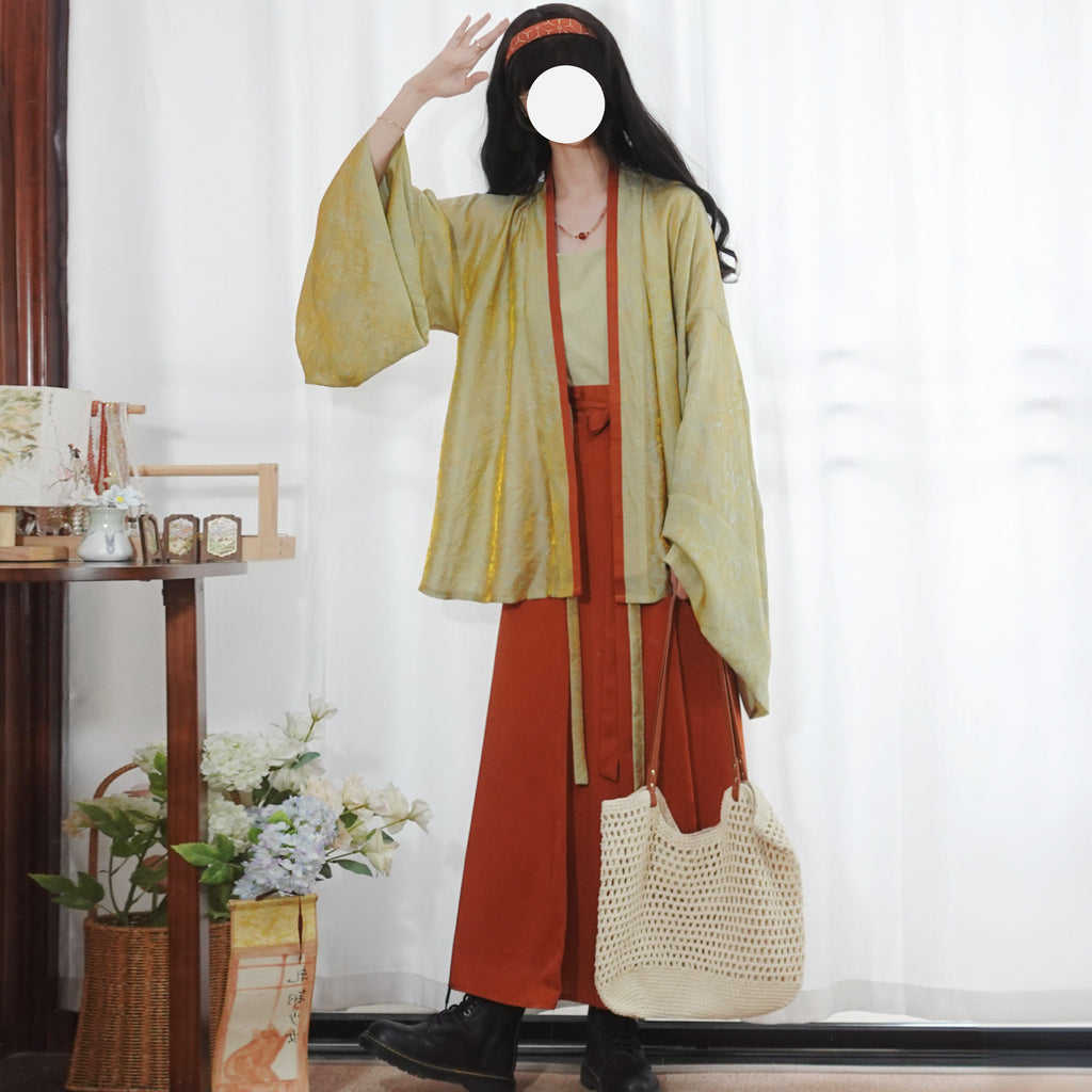 Liulan Plus Size Wei-Jin Hanfu | Shimmering 8-Panel Ba-po Skirt