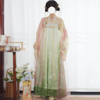 Plus Size Tang Dynasty Ruqun Hanfu Set - Zhuo Wu 3-Piece Dress