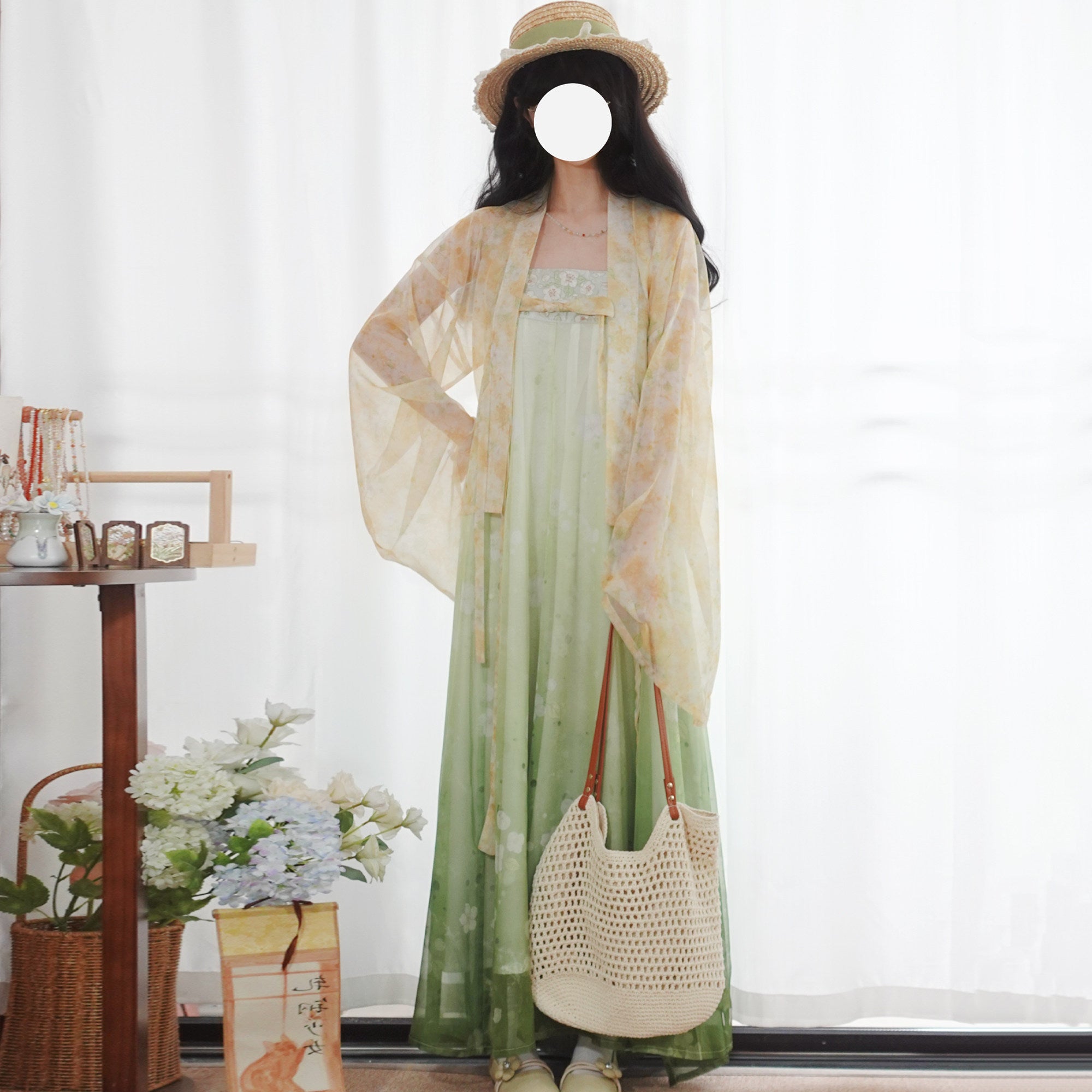 Plus Size Tang Dynasty Ruqun Hanfu Set - Zhuo Wu 3-Piece Dress