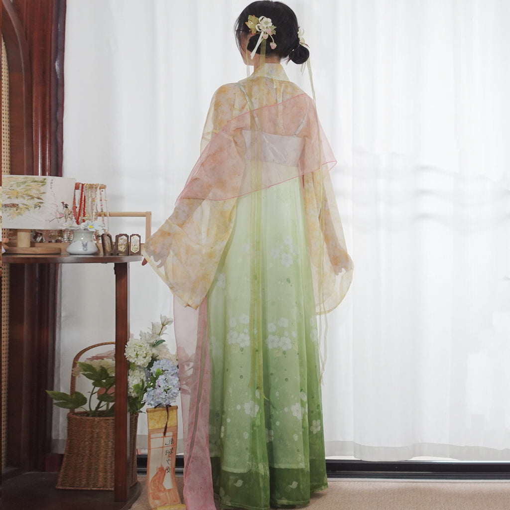 Plus Size Tang Dynasty Ruqun Hanfu Set - Zhuo Wu 3-Piece Dress