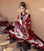 "Qinse Qi" Chinese Wedding Hanfu: Embroidered Robe & Xiapei Set